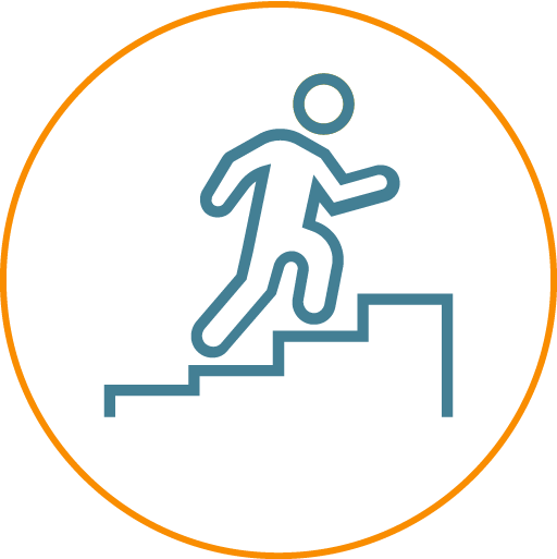 Treppen steigen